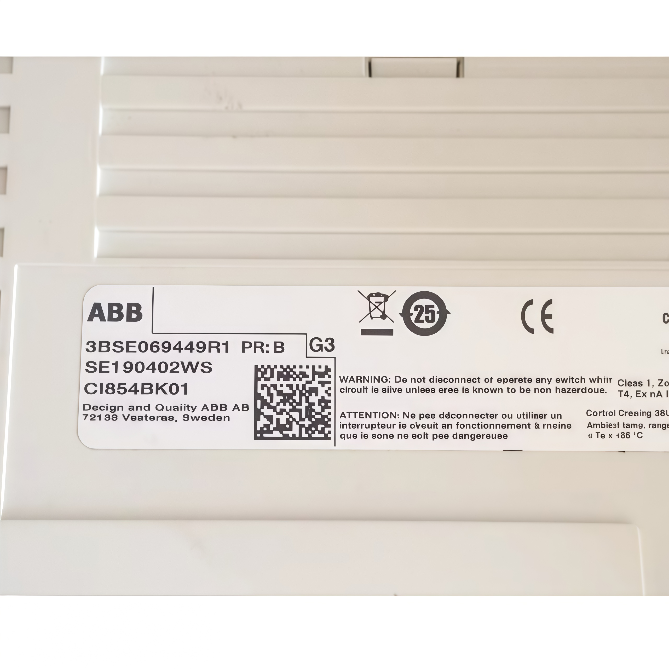 ABB CI854BK01 3BSE069449R1 Hardware selector