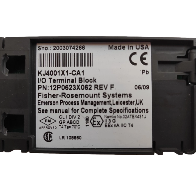 Emerson KJ4001X1-CA1 TERMINAL BLOCK