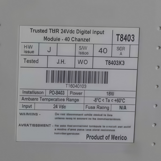 ICS TRIPLEX T8403 Trusted TMR 24 Vdc Digital Input Module