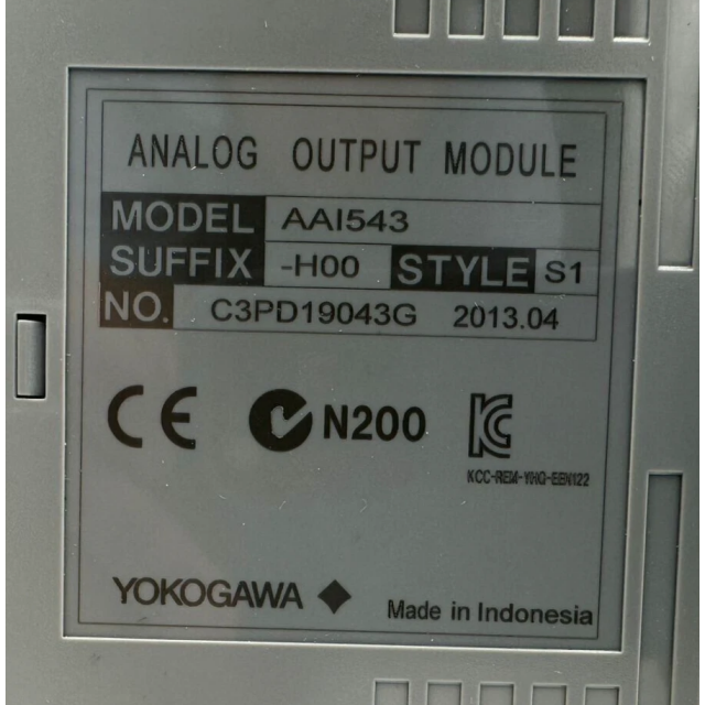 Yokogawa AAI543-H00 Analog Output Module