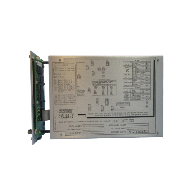 Bently Nevada 3300/45-03-02-00-00 Dual Differential Expansion Monitor