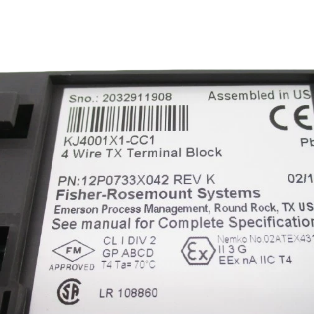 Emerson KJ3204X1-BA1(KJ4001X1-CC1) Output Module + Connection Block