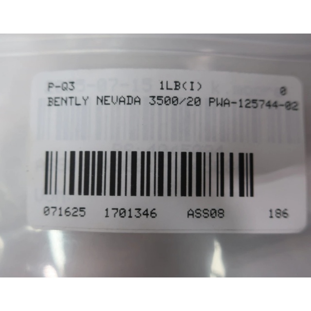 Bently Nevada 3500/20-01-01-00 125744-02 Standard Rack Interface Module