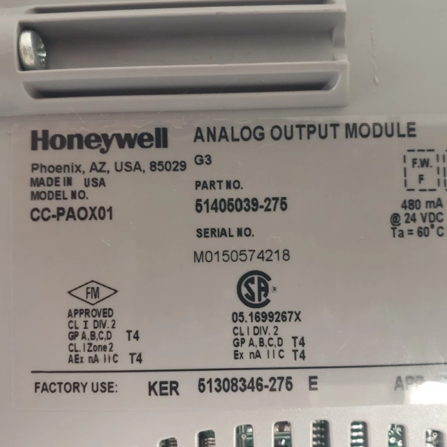 Honeywell CC-PAOX01 51405039-275 Analog output Module