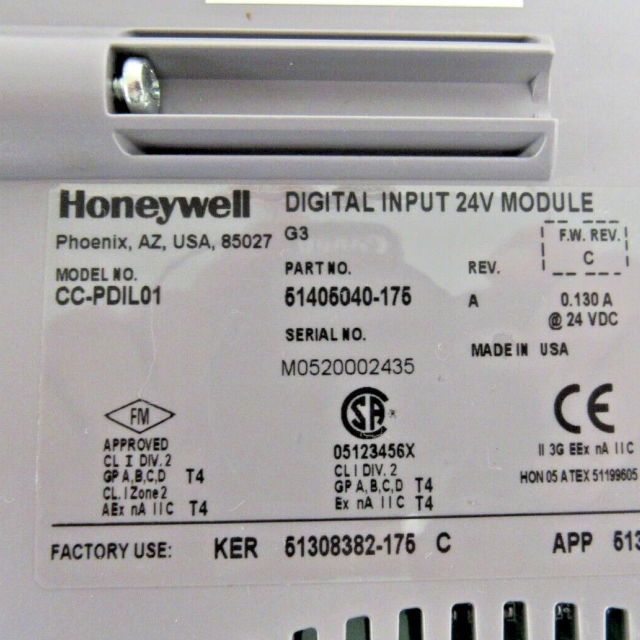 Honeywell CC-PDIL01 51405040-175 Digital Input 24V Module