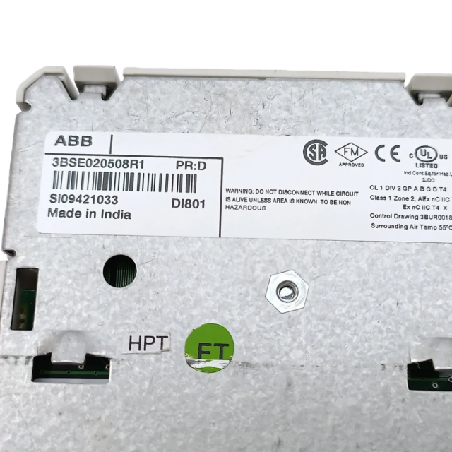 ABB DI801 3BSE020508R1 16 channel 24 V digital input module