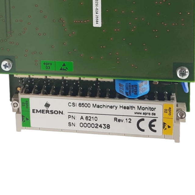 Emerson A6210 thrust position, differential expansion, or rod position