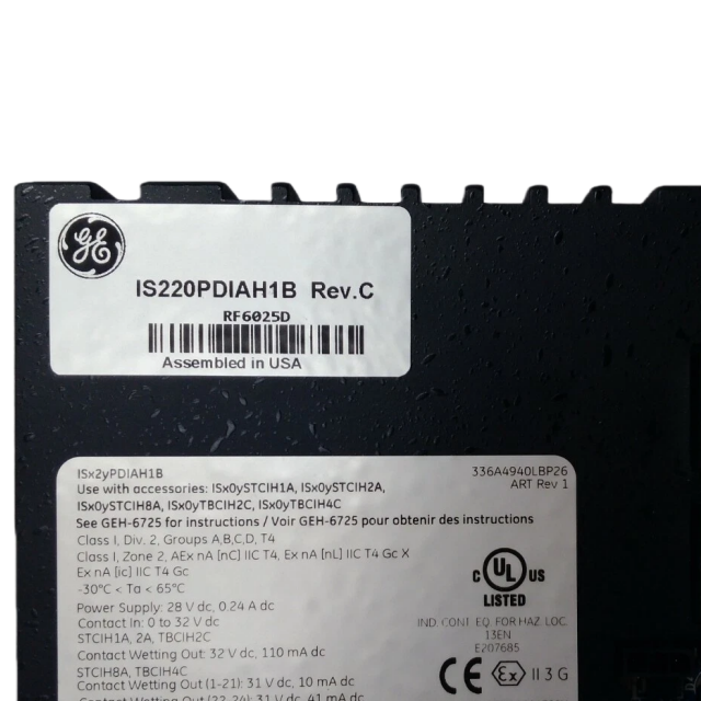 GE IS220PDIAH1B Discrete I/O Pack