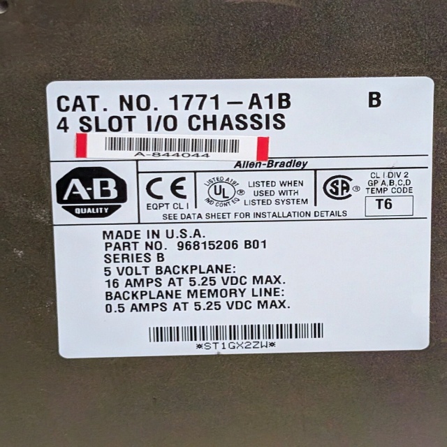 Allen Bradley 1771-A1B SLOT I/O CHASSIS