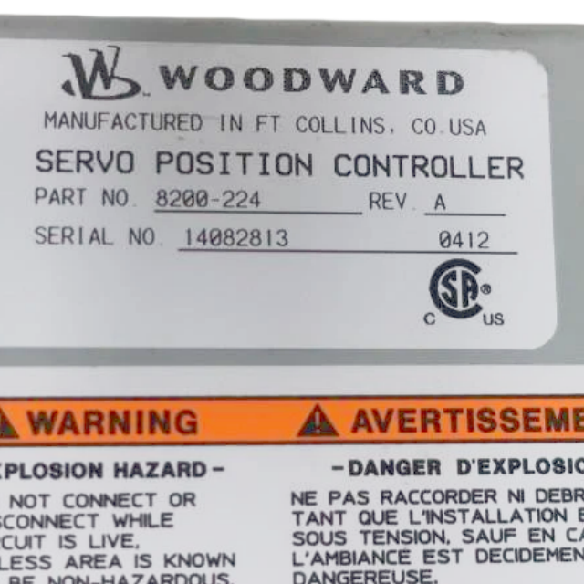 Woodward 8200-224 Servo Position Controller