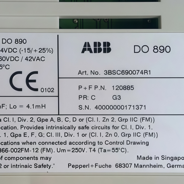 ABB DO890 3BSC690074R1 Digital Output Module