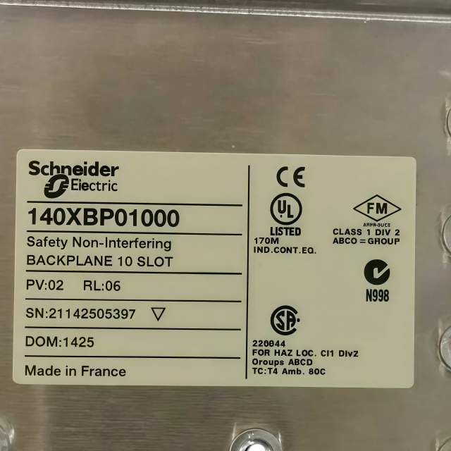 Schneider 140XBP01000 Rack backplane