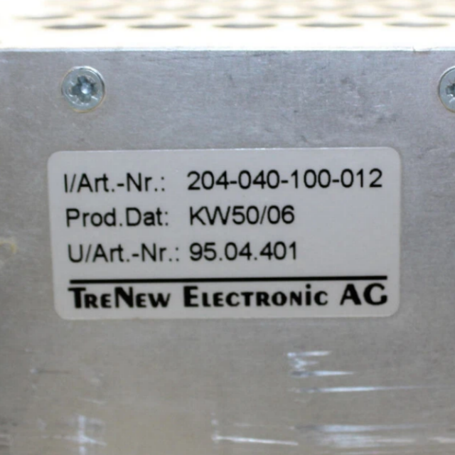 204-040-100-012 Back Plane Rack